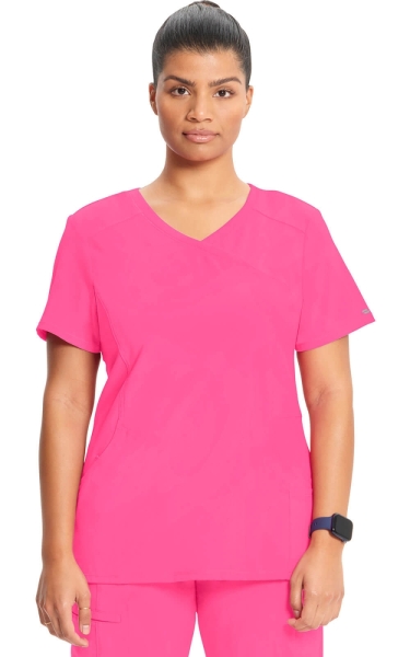 Halat medical antimicrobian Cherokee PROTX2® Mock Wrap - Infinity | Carmine Pink - Img 1