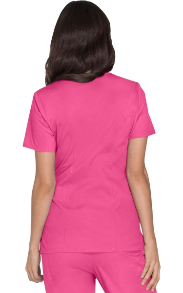 Halat Medical Cherokee Mock Wrap - WW Core Stretch | Shocking Pink - Img 2