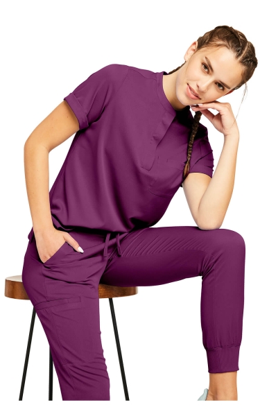 Halat Medical Healing Hands Macy - HH Works | Wine - Img 2