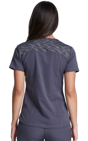 Halat Medical pentru Femei Dynamix - Pewter/Red | Dickies - Img 2