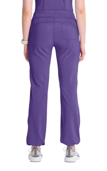 Pantaloni medicali antimicrobieni Cherokee PROTX2® cu talie joasă - Infinity | Pretty n Purple - Img 2