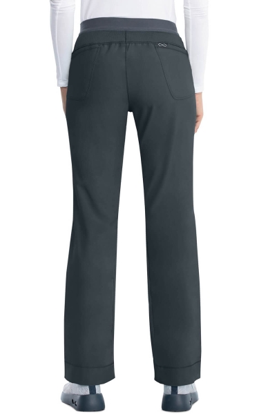 Pantaloni Medicali Antimicrobieni Cherokee PROTX2® Slim cu Talie Joasă - Infinity | Pewter - Img 2