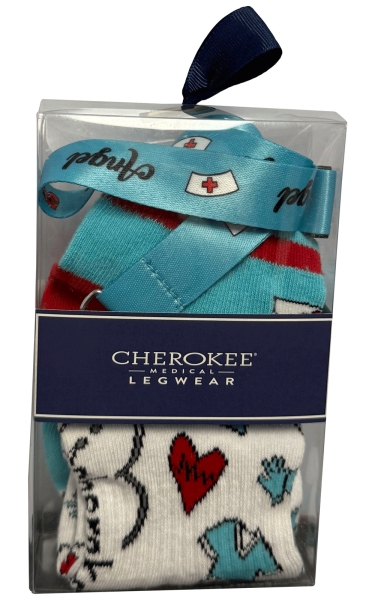 Set 2 Perechi Sosete Textile Cherokee Lanyard in Nurse Angels + Suport Ecuson - Img 2