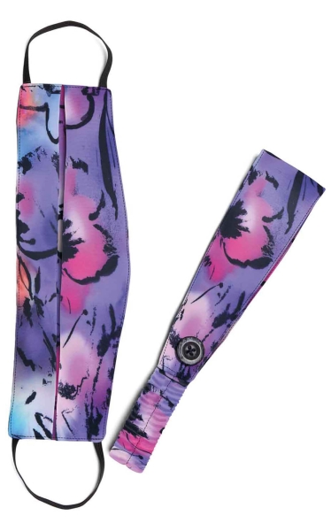 Set Mască + Bentiță Imprimată Koi Happiness | Colorful Petals - Img 2
