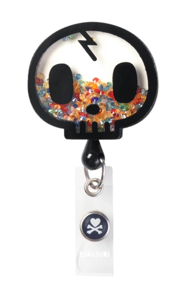 Suport Legitimație Retractabil Tokidoki - Skull | Koi Happiness