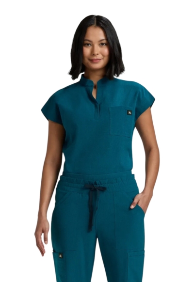 Bluză Medicală Koi Happiness Catrin - Solis | Caribbean Blue