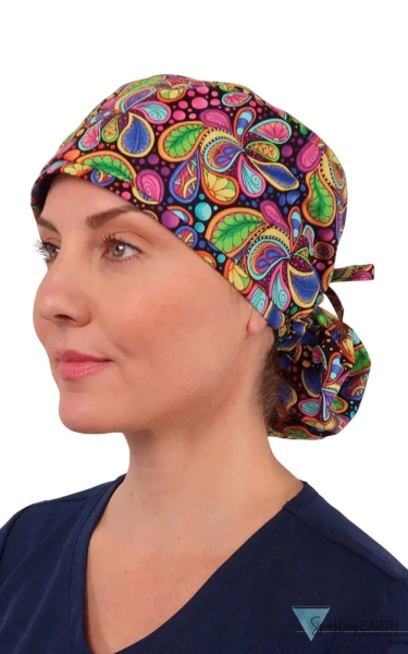 Boneta chirurgicala par lung Bright Flower Paisley