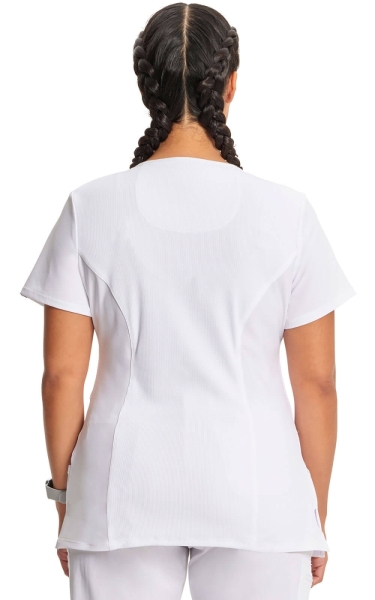 Halat medical antimicrobian Cherokee PROTX2® Mock Wrap - Infinity | Alb - Img 3