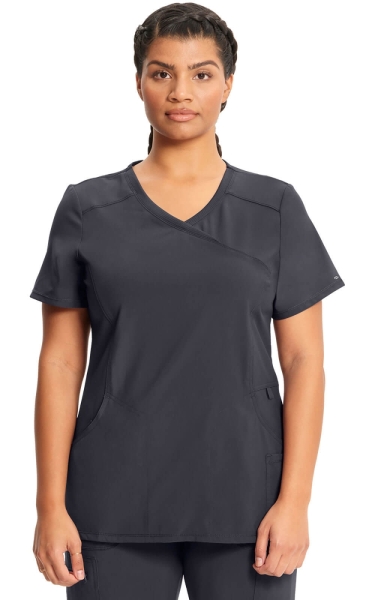 Halat medical antimicrobian Cherokee PROTX2® Mock Wrap - Infinity | Pewter - Img 1