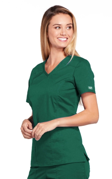 Halat Medical Cambrat pentru Femei Hunter Green | Cherokee WorkWear Core Stretch - Img 2