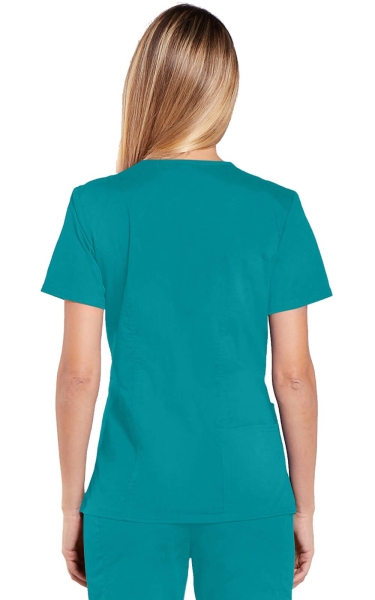 Halat Medical Cambrat pentru Femei Teal Blue | Cherokee WorkWear Core Stretch - Img 2