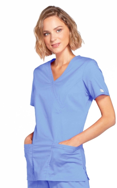 Halat Medical - Cherokee WorkWear - Mock Wrap Core Stretch | Ciel - Img 3
