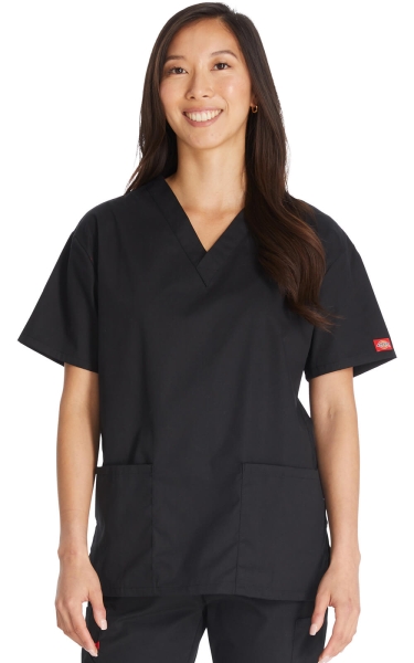 Halat Medical Clasic Dickies - EDS Signature | Negru - Img 1
