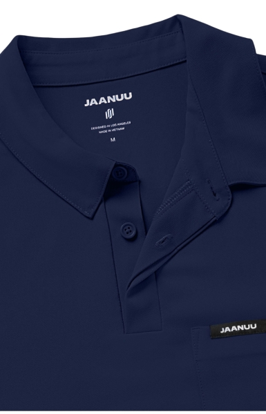 Halat Medical Jaanuu Polo UltraLAST cu Barieră Fluidă – Calderon | Midnight Navy - Img 3