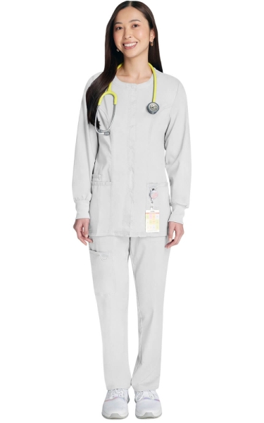 Jacheta medicala Cherokee cu capse White - Img 1