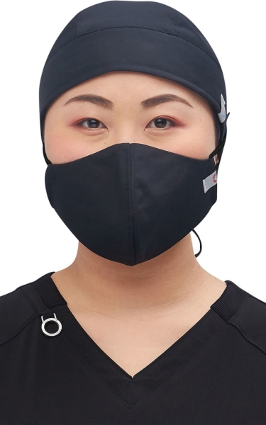 Set 5 Măști de Protecție Antimicrobiene Reutilizabile - Negru | Cherokee - Img 3