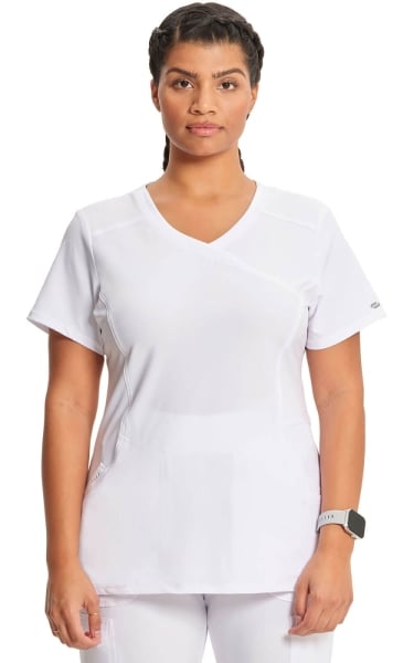 Halat medical antimicrobian Cherokee PROTX2® Mock Wrap - Infinity | Alb - Img 1