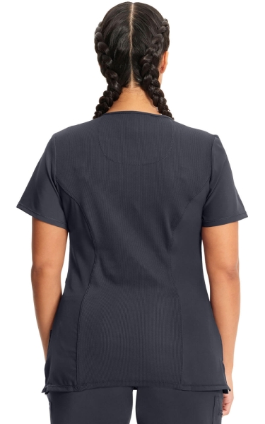 Halat medical antimicrobian Cherokee PROTX2® Mock Wrap - Infinity | Pewter - Img 3