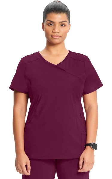 Halat medical antimicrobian Cherokee PROTX2® Mock Wrap - Infinity | Wine - Img 1