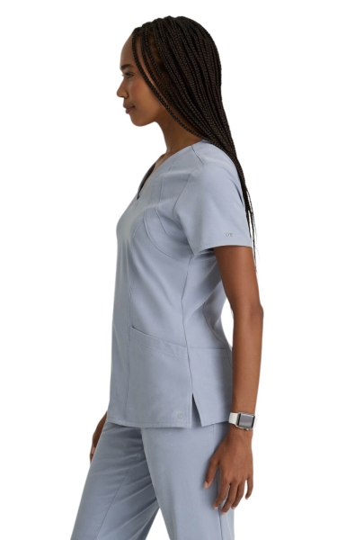 Halat Medical Antistatic Hex Jacquard Racer - Barco One | Moonstruck - Img 3