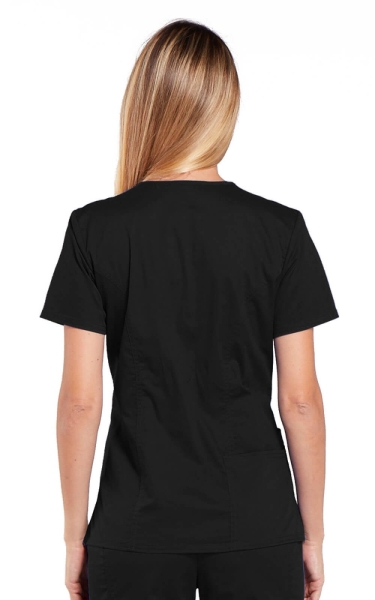 Halat Medical Cambrat pentru Femei Negru | Cherokee WorkWear Core Stretch - Img 2