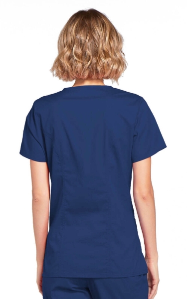 Halat Medical - Cherokee WorkWear - Mock Wrap Core Stretch | Navy - Img 2