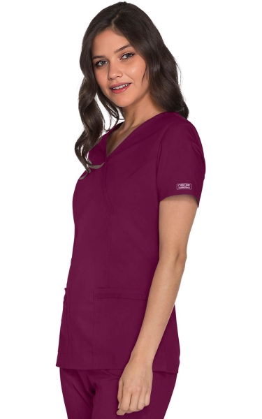 Halat Medical - Cherokee WorkWear - Mock Wrap Core Stretch | Wine - Img 3