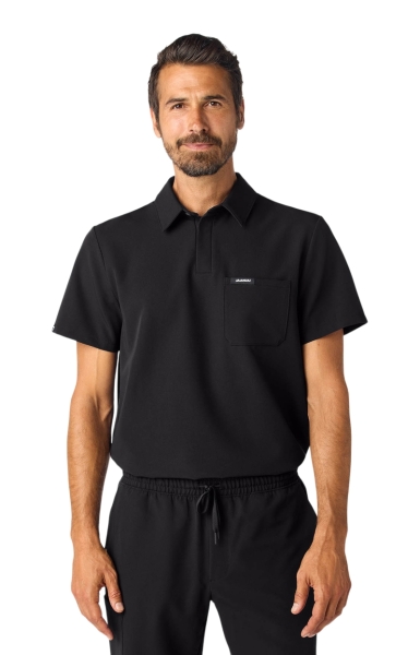 Halat Medical Jaanuu Polo UltraLAST cu Barieră Fluidă – Calderon | Black - Img 1