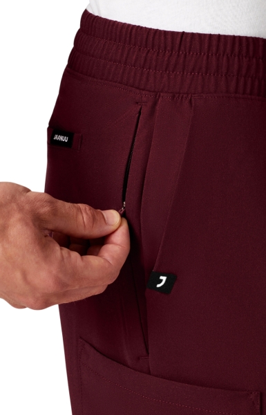Pantaloni Medicali Jaanuu UltraLAST cu Barieră Fluidă – Rhodes | Burgundy - Img 4