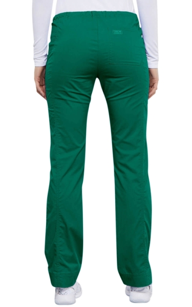 Pantaloni Medicali Slim Elastici Hunter Green | Cherokee WorkWear Core Stretch - Img 3