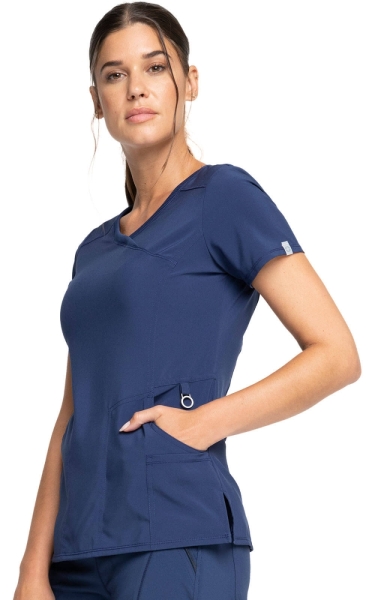 Halat medical antimicrobian Cherokee PROTX2® Mock Wrap - Infinity | Navy - Img 4