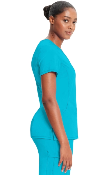 Halat medical antimicrobian Cherokee PROTX2® Mock Wrap - Infinity | Turquoise - Img 4
