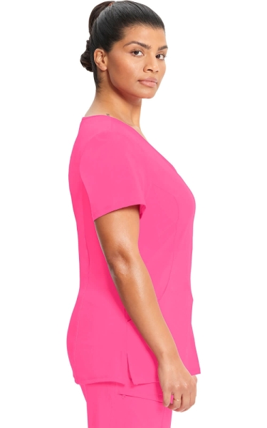 Halat medical antimicrobian Cherokee PROTX2® Mock Wrap - Infinity | Carmine Pink - Img 4