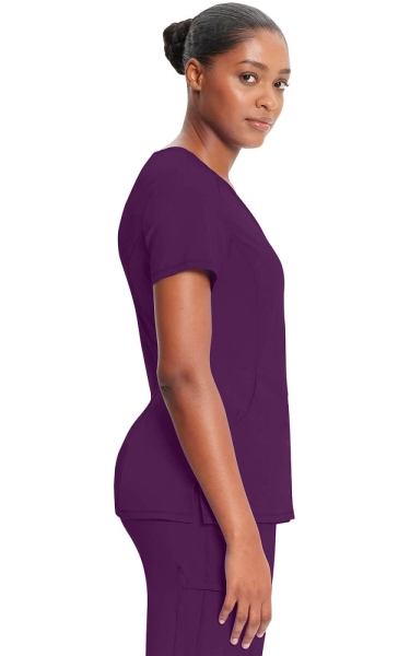 Halat medical antimicrobian Infinity Mock Wrap in Eggplant - Img 4