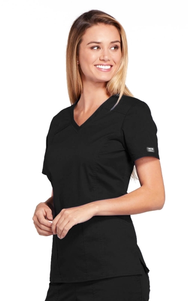 Halat Medical Cambrat pentru Femei Negru | Cherokee WorkWear Core Stretch - Img 3