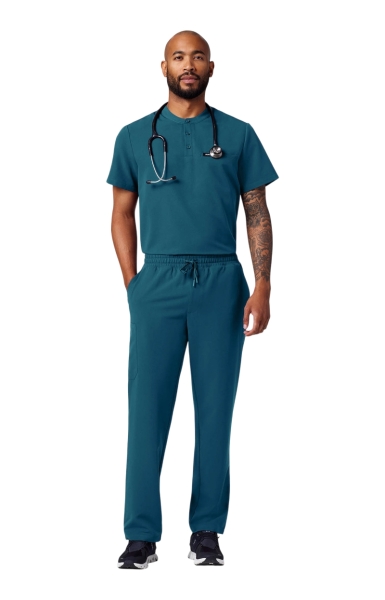 Pantaloni Medicali Jaanuu UltraLAST cu Barieră Fluidă – Rhodes | Caribbean Blue - Img 6