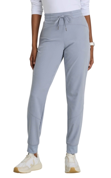 Pantaloni Medicali Jogger cu Talie Medie Hex Jacquard Boost - Barco One | Monstruck