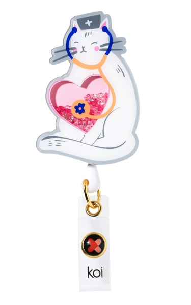 Suport Legitimație Retractabil Shaker - Koi Happiness | Nurse Cat