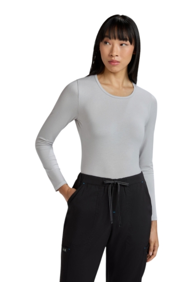 Bluză cu Mânecă Lungă Koi Happiness - Tender Tee | Soft Grey - Img 5