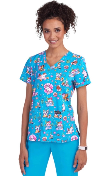 Bluză Medicală Damă Koi Happiness Leslie - Basics | Critters Under the Sea - Img 1