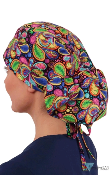 Boneta chirurgicala par lung Bright Flower Paisley - Img 3