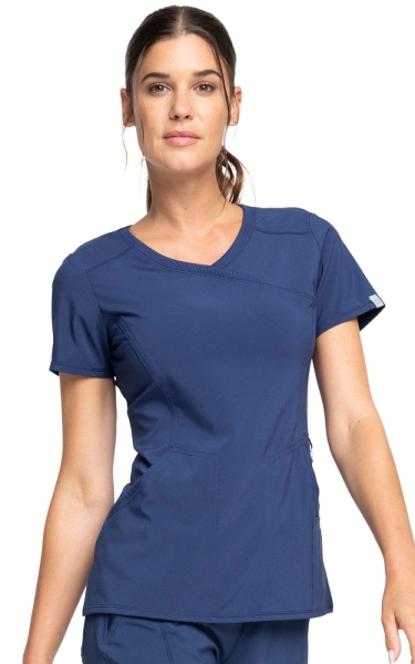 Halat medical antimicrobian Cherokee PROTX2® Mock Wrap - Infinity | Navy - Img 5