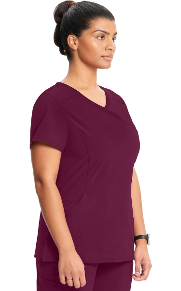 Halat medical antimicrobian Cherokee PROTX2® Mock Wrap - Infinity | Wine - Img 3