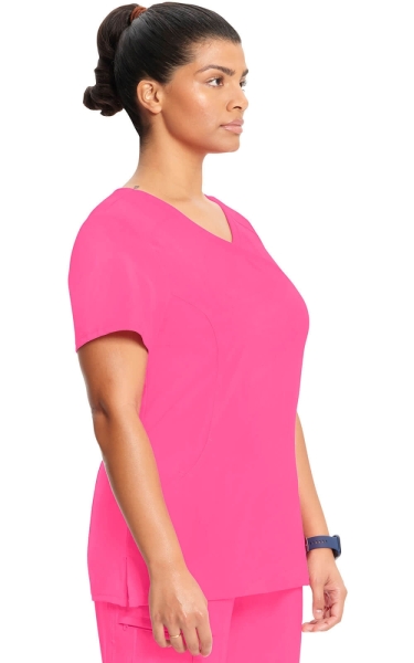 Halat medical antimicrobian Cherokee PROTX2® Mock Wrap - Infinity | Carmine Pink - Img 5