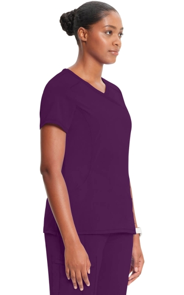 Halat medical antimicrobian Infinity Mock Wrap in Eggplant - Img 5