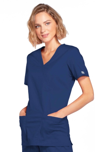 Halat Medical - Cherokee WorkWear - Mock Wrap Core Stretch | Navy - Img 3