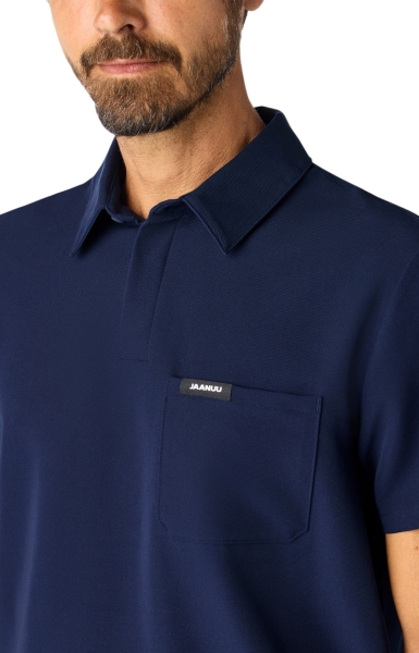 Halat Medical Jaanuu Polo UltraLAST cu Barieră Fluidă – Calderon | Midnight Navy - Img 4