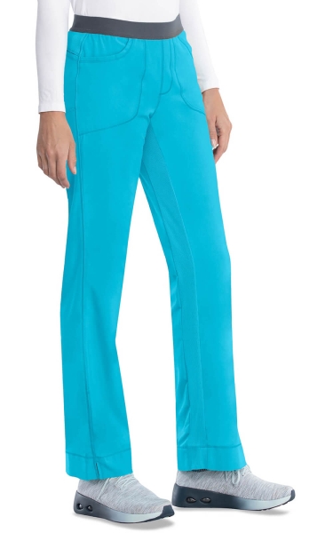 Pantaloni Medicali Antimicrobieni Cherokee PROTX2® Slim cu Talie Joasă - Infinity | Turquoise - Img 4