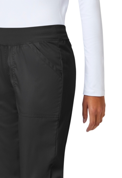 Pantaloni Medicali Cherokee cu Talie Elastică - WW Revolution | Black - Img 4
