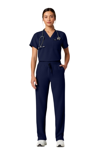 Pantaloni Medicali Jaanuu UltraLAST cu Talie Înaltă – Kerr | Midnight Navy - Img 4
